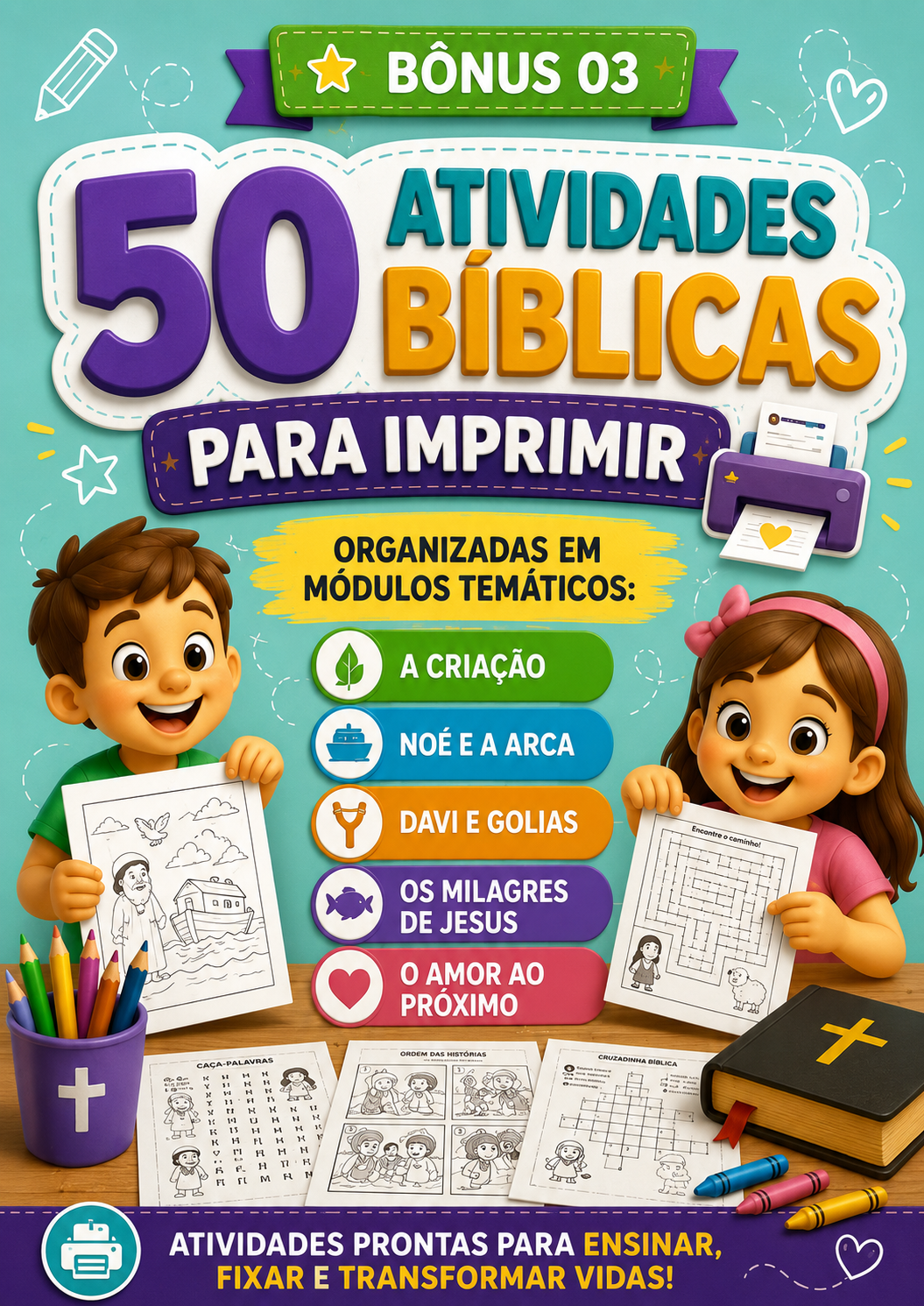 50 Atividades Bíblicas para Imprimir
